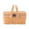 Vintiquewise Small Woodchip Picnic Basket with Cover and Folding Handles QI003505.S - alternate 1